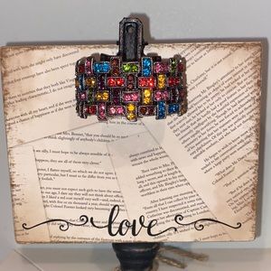 Multi-colored Gemstone Bangle Bracelet